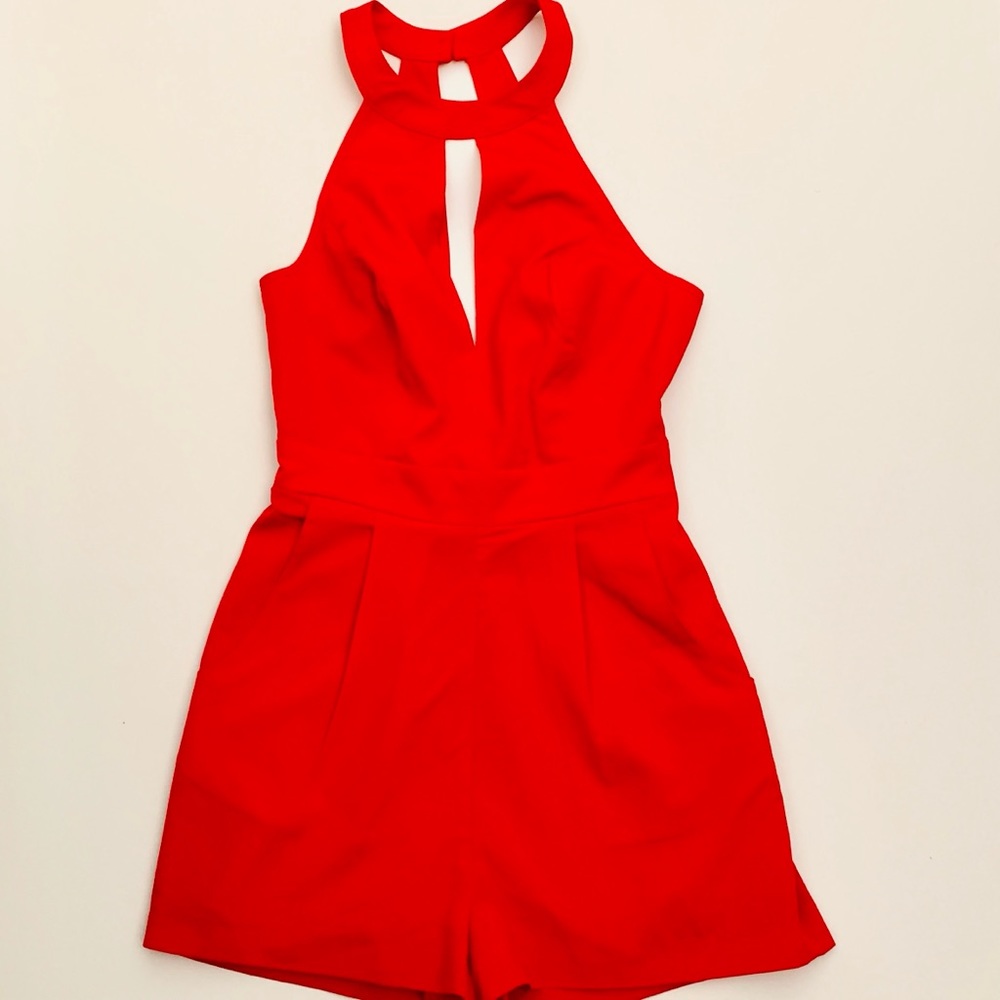 Bebe Sexy Red Romper